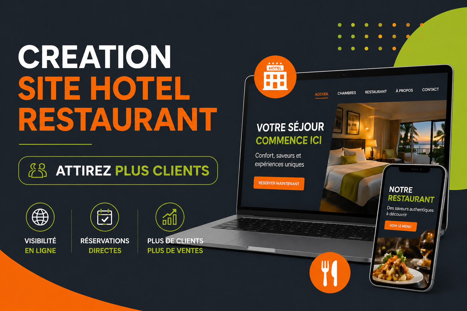 Création site Hôtel Restaurant - Enovdesign Studio